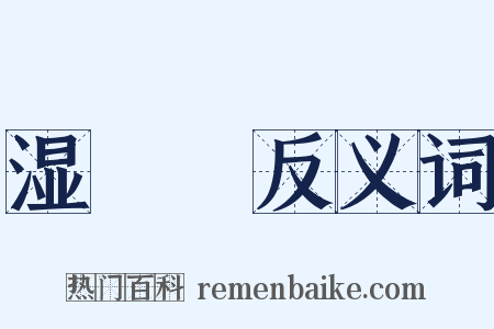 湿澾澾反义词是什么意思的图片